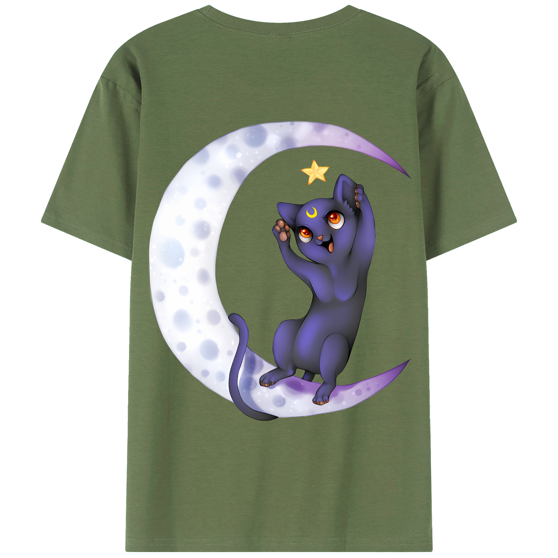 （画像用） 美少女戦士セーラームーン Sailor Moon 綿100％ メンズ半袖Tシャツ（バックプリント） 通気性